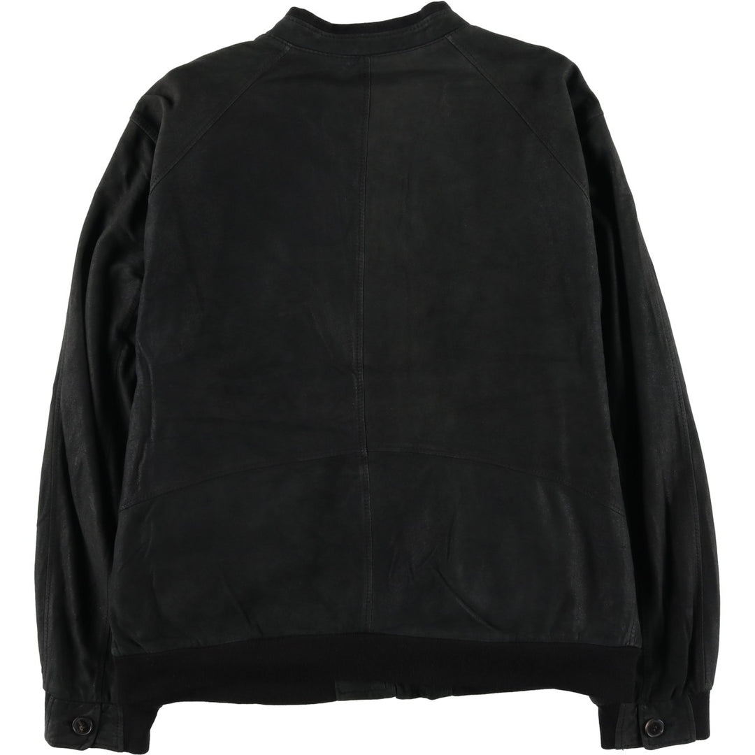 CHRIST suede leather blouson, men's size XL genuine leather black type Vintage Second Hand