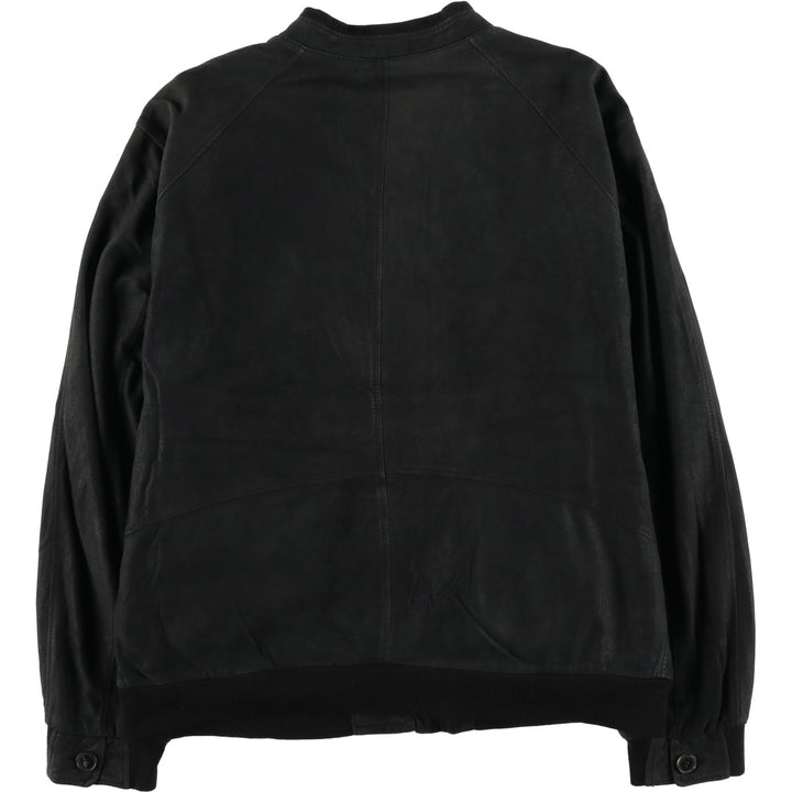 CHRIST suede leather blouson, men's size XL genuine leather black type Vintage Second Hand