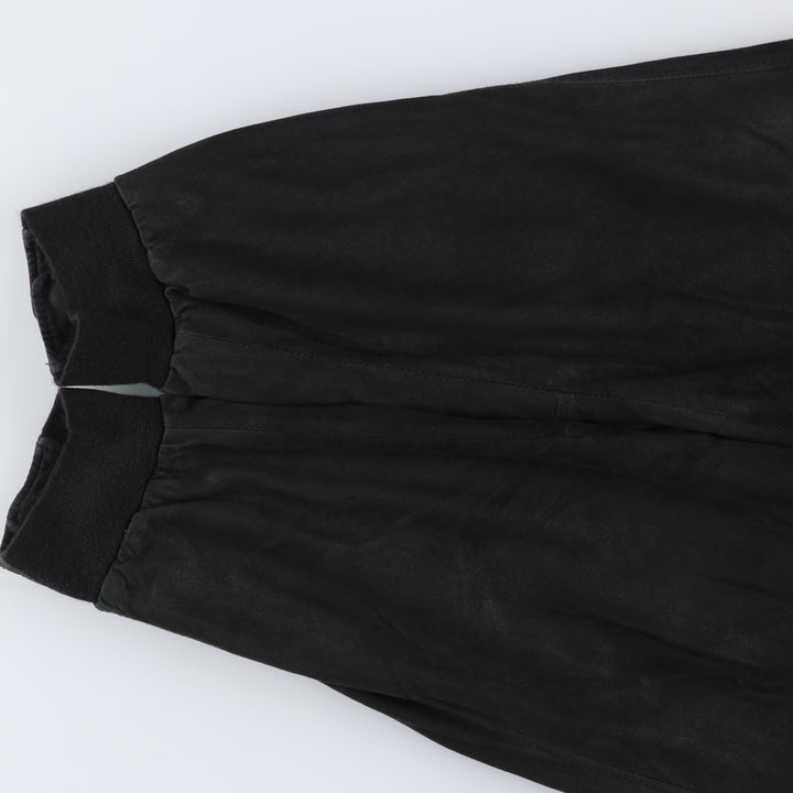 CHRIST suede leather blouson, men's size XL genuine leather black type Vintage Second Hand