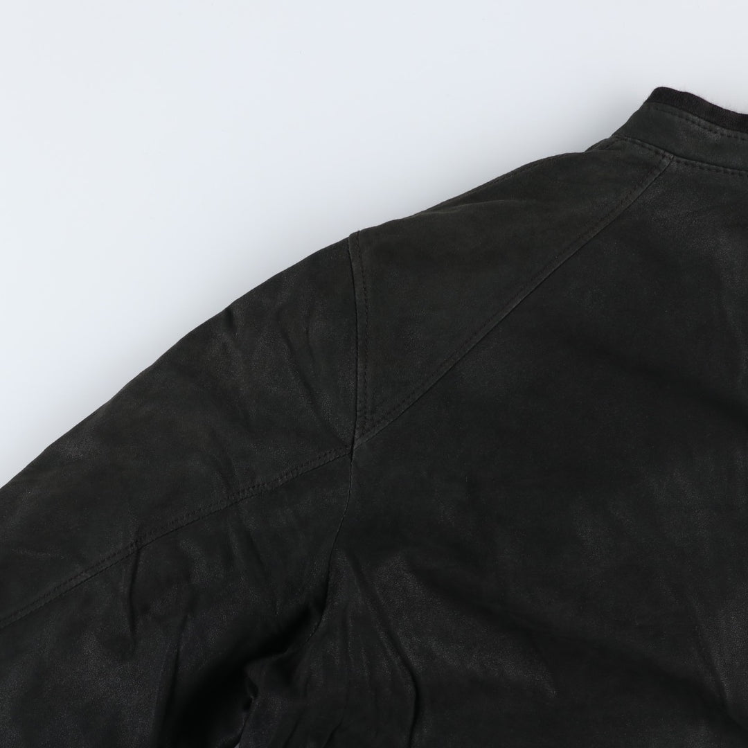 CHRIST suede leather blouson, men's size XL genuine leather black type Vintage Second Hand