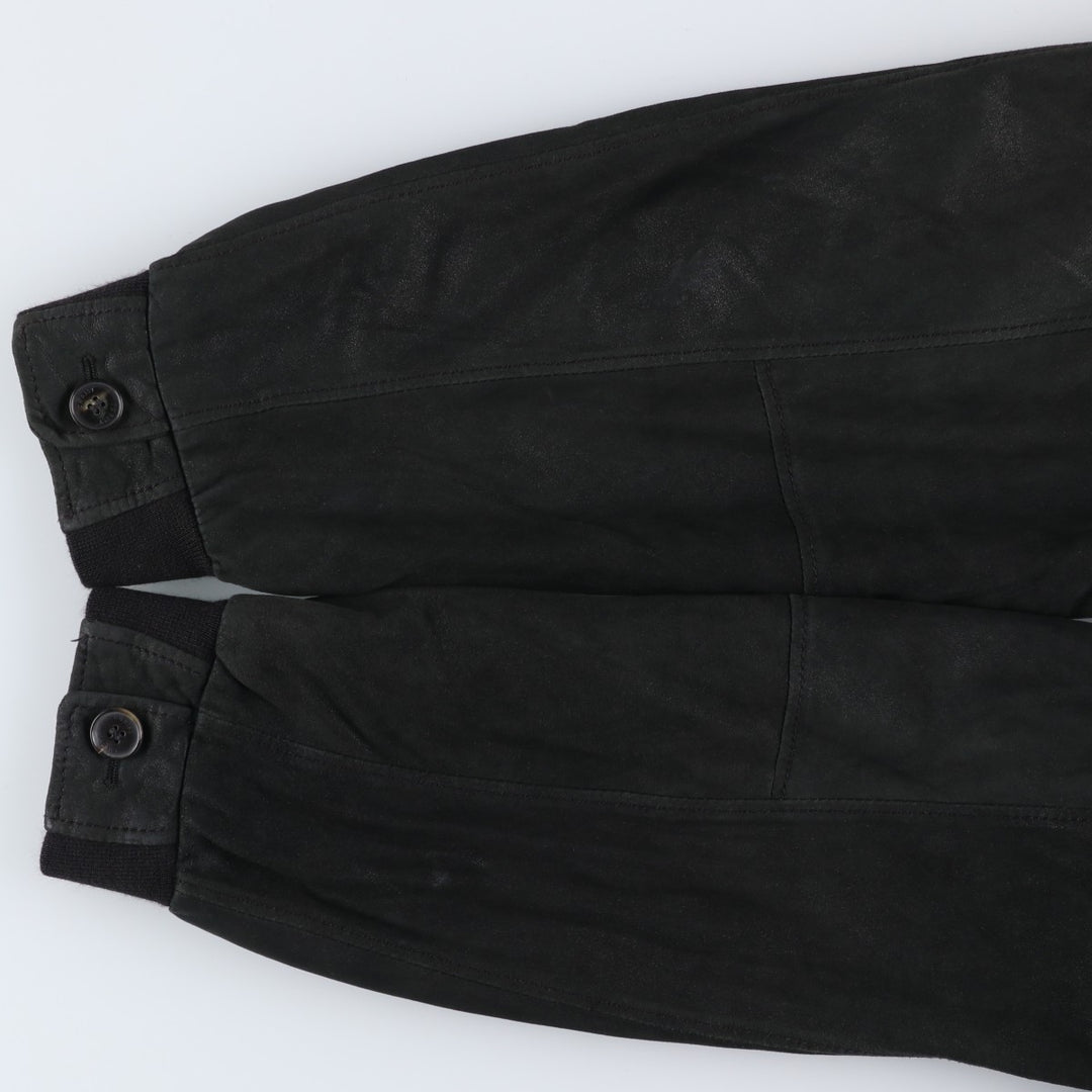 CHRIST suede leather blouson, men's size XL genuine leather black type Vintage Second Hand