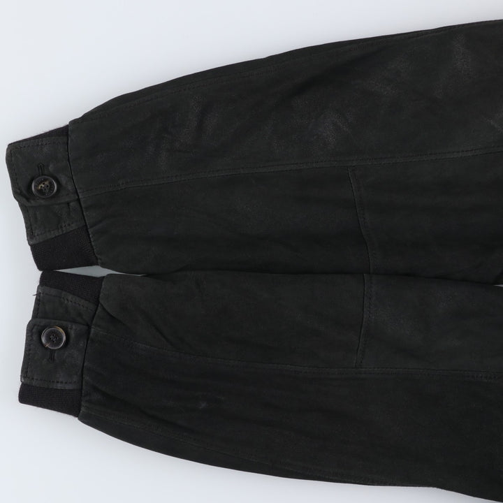 CHRIST suede leather blouson, men's size XL genuine leather black type Vintage Second Hand