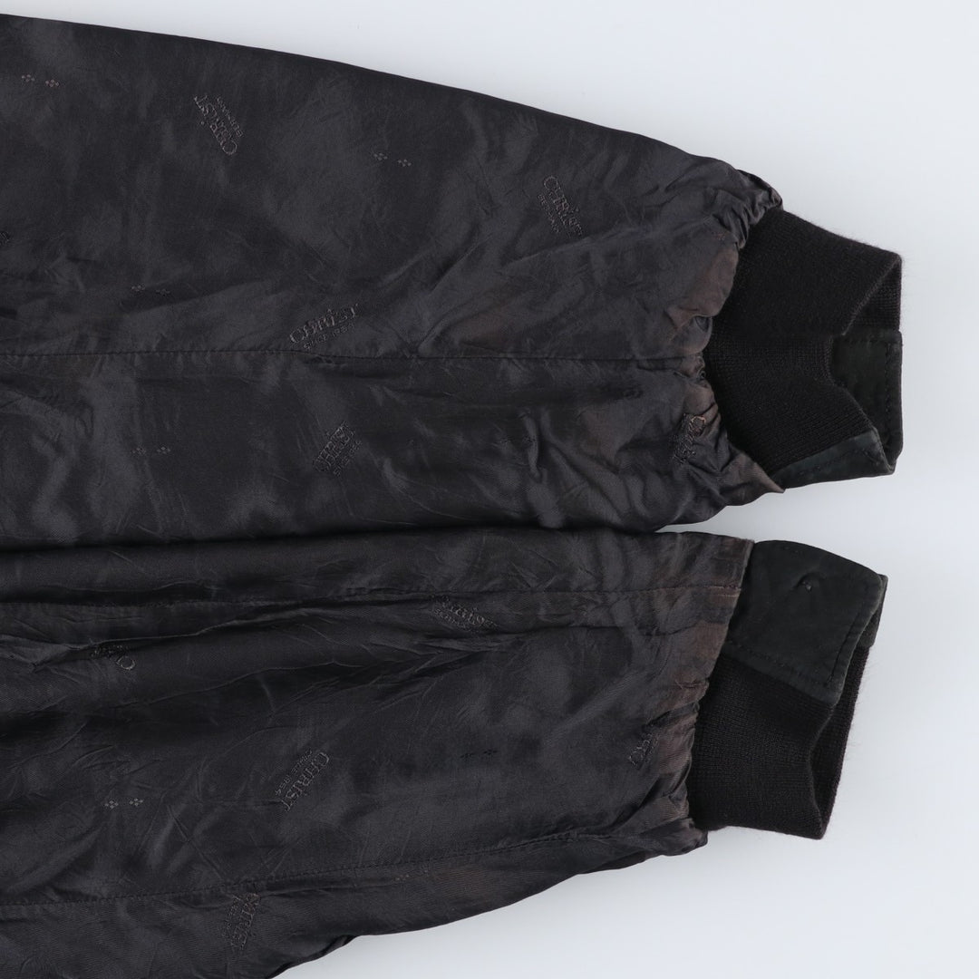 CHRIST suede leather blouson, men's size XL genuine leather black type Vintage Second Hand