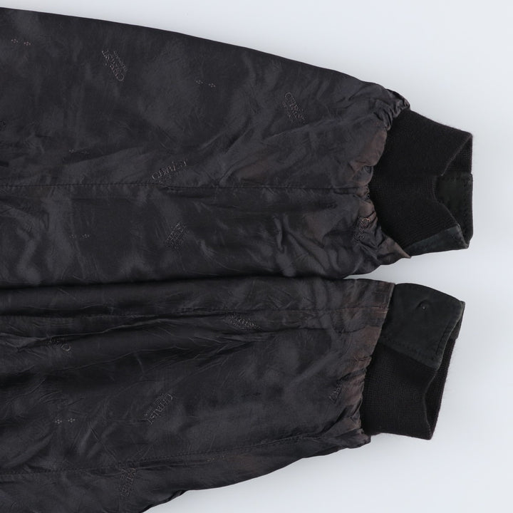 CHRIST suede leather blouson, men's size XL genuine leather black type Vintage Second Hand