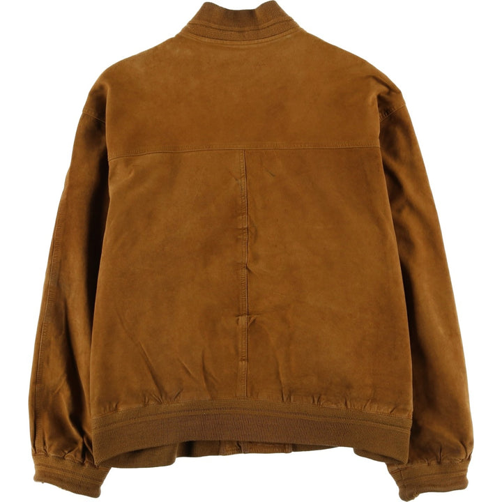 Vintage Balster Jacket, Suede Leather Blouson, Men's Size L Genuine Leather Suede Leather brown type Vintage Second Hand