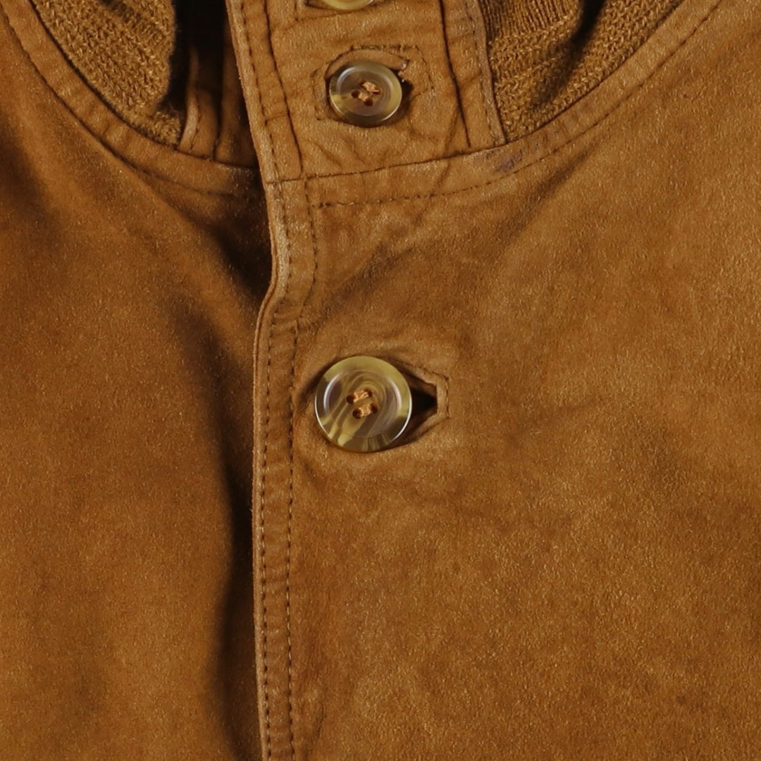 Vintage Balster Jacket, Suede Leather Blouson, Men's Size L Genuine Leather Suede Leather brown type Vintage Second Hand