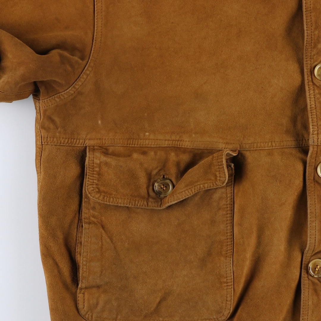 Vintage Balster Jacket, Suede Leather Blouson, Men's Size L Genuine Leather Suede Leather brown type Vintage Second Hand