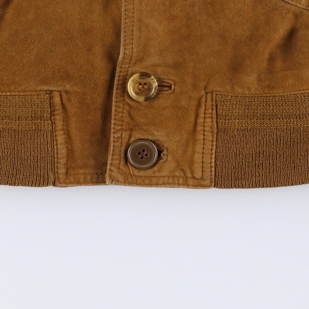 Vintage Balster Jacket, Suede Leather Blouson, Men's Size L Genuine Leather Suede Leather brown type Vintage Second Hand