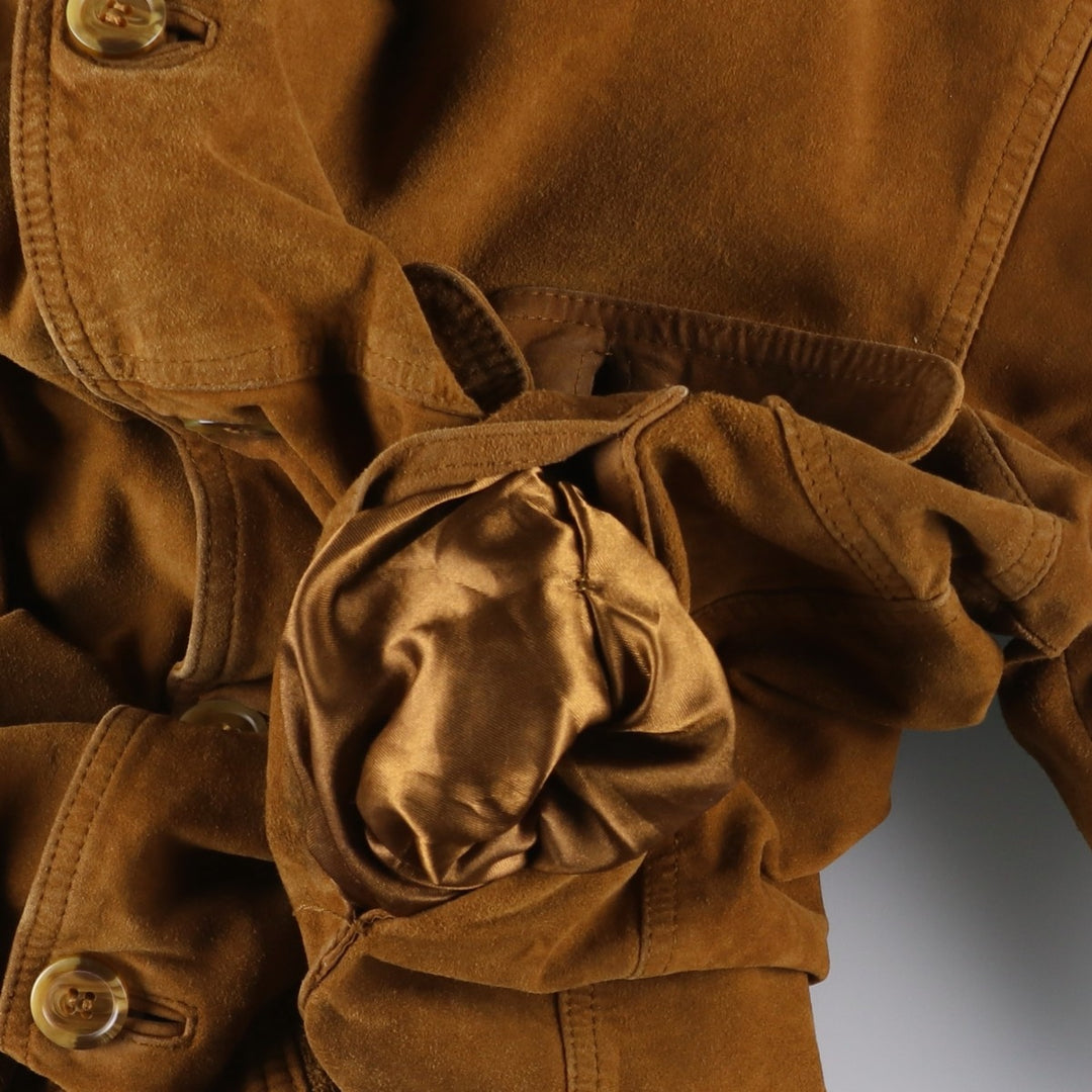 Vintage Balster Jacket, Suede Leather Blouson, Men's Size L Genuine Leather Suede Leather brown type Vintage Second Hand