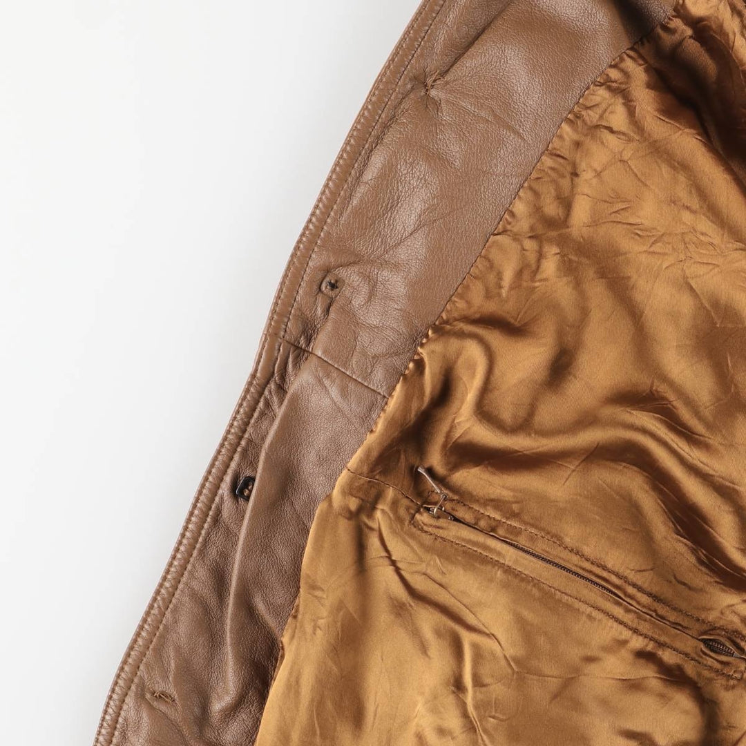 Balster Jacket, Suede Leather Blouson, Men's XL unclear brown type Vintage Second Hand