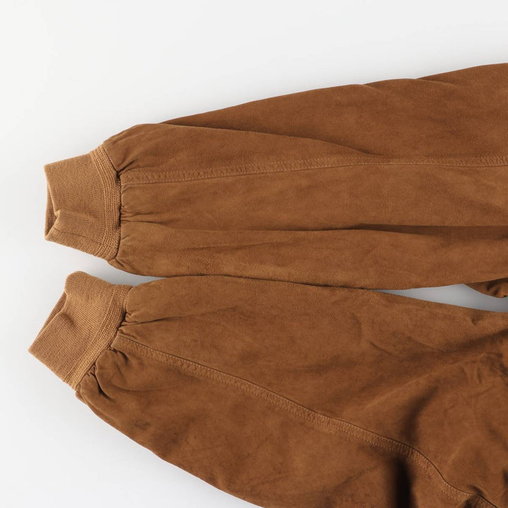Balster Jacket, Suede Leather Blouson, Men's XL unclear brown type Vintage Second Hand