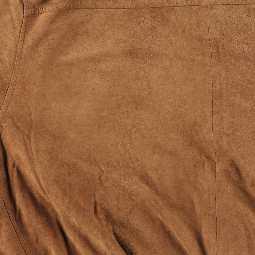 Vintage suede leather balster jacket, made in Italy, men's size XL Genuine Leather Suede Leather brown type Vintage Second Hand