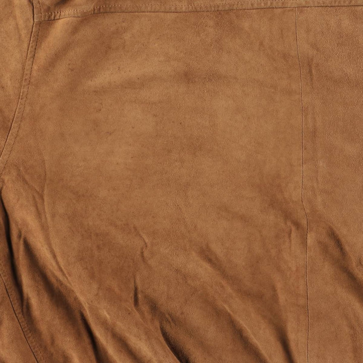 Vintage suede leather balster jacket, made in Italy, men's size XL Genuine Leather Suede Leather brown type Vintage Second Hand