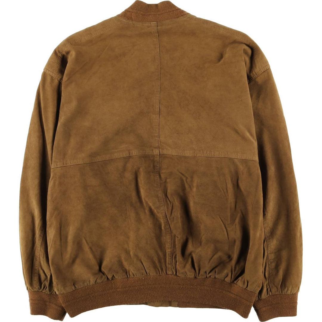 Vintage Balster Jacket, Suede Leather Blouson, Men's XL Genuine Leather Suede Leather brown type Vintage Second Hand