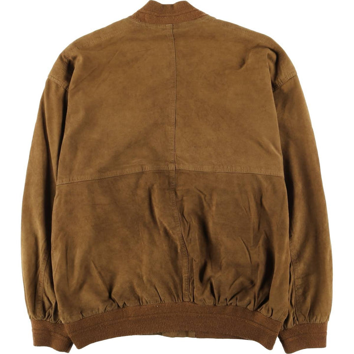 Vintage Balster Jacket, Suede Leather Blouson, Men's XL Genuine Leather Suede Leather brown type Vintage Second Hand
