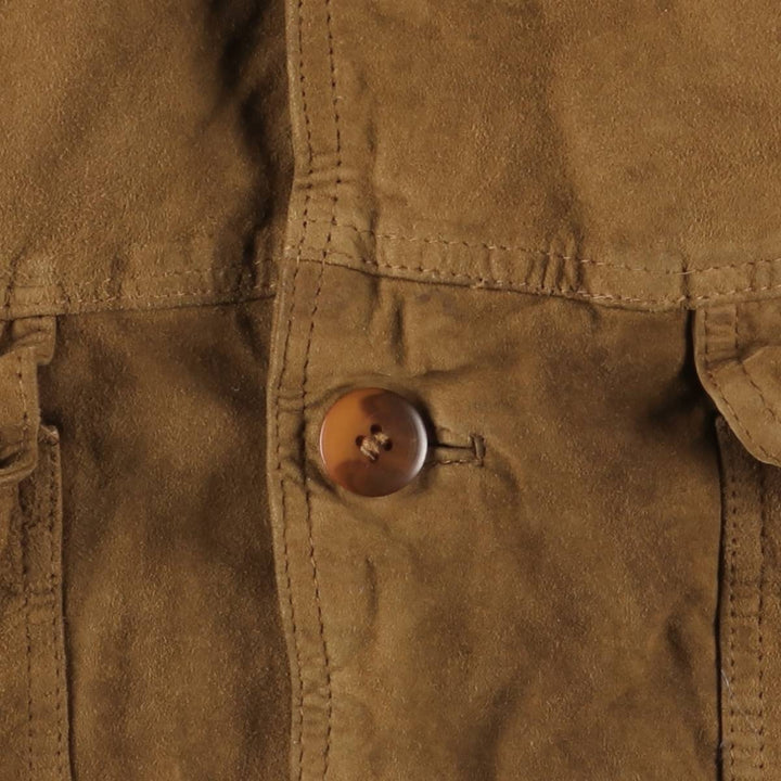 Vintage Balster Jacket, Suede Leather Blouson, Men's XL Genuine Leather Suede Leather brown type Vintage Second Hand