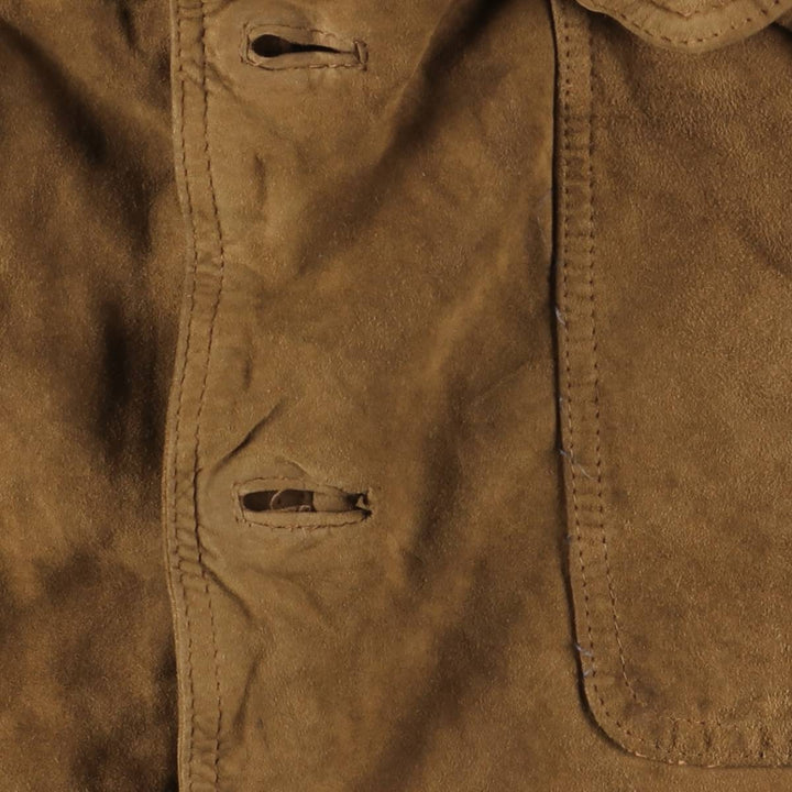 Vintage Balster Jacket, Suede Leather Blouson, Men's XL Genuine Leather Suede Leather brown type Vintage Second Hand