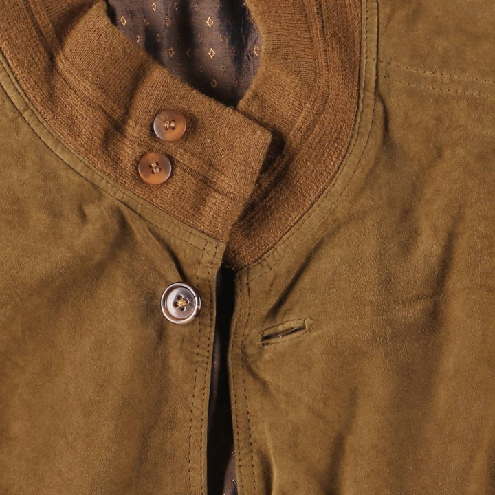 Vintage Balster Jacket, Suede Leather Blouson, Men's XL Genuine Leather Suede Leather brown type Vintage Second Hand