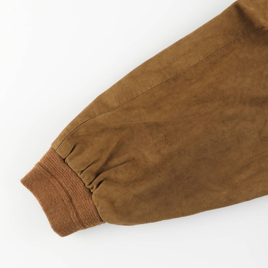 Vintage Balster Jacket, Suede Leather Blouson, Men's XL Genuine Leather Suede Leather brown type Vintage Second Hand
