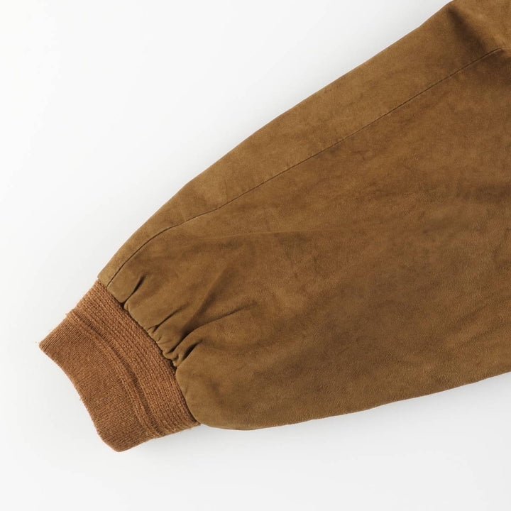 Vintage Balster Jacket, Suede Leather Blouson, Men's XL Genuine Leather Suede Leather brown type Vintage Second Hand