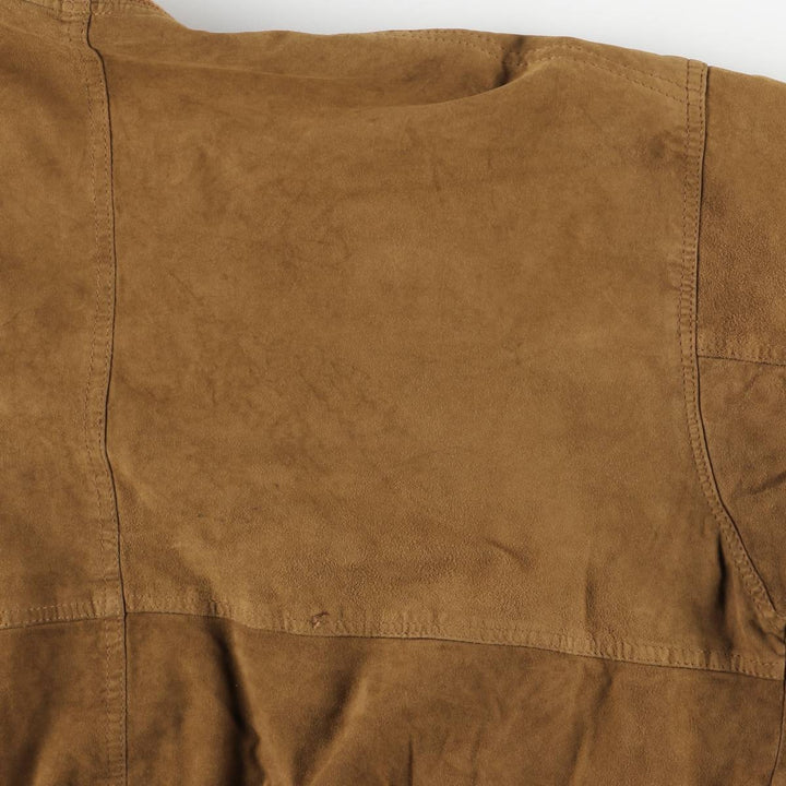 Vintage Balster Jacket, Suede Leather Blouson, Men's XL Genuine Leather Suede Leather brown type Vintage Second Hand