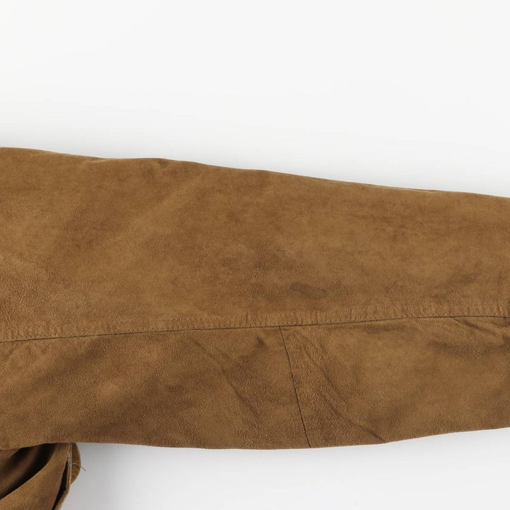 Vintage Balster Jacket, Suede Leather Blouson, Men's XL Genuine Leather Suede Leather brown type Vintage Second Hand