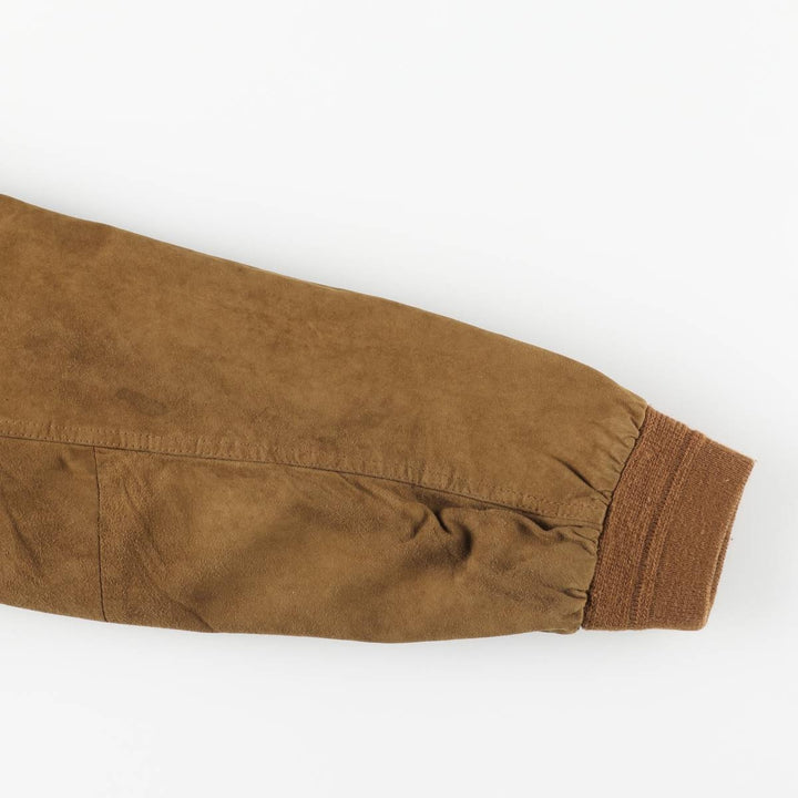 Vintage Balster Jacket, Suede Leather Blouson, Men's XL Genuine Leather Suede Leather brown type Vintage Second Hand