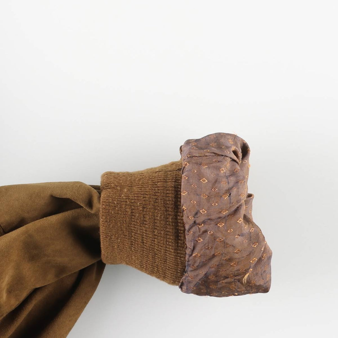 Vintage Balster Jacket, Suede Leather Blouson, Men's XL Genuine Leather Suede Leather brown type Vintage Second Hand