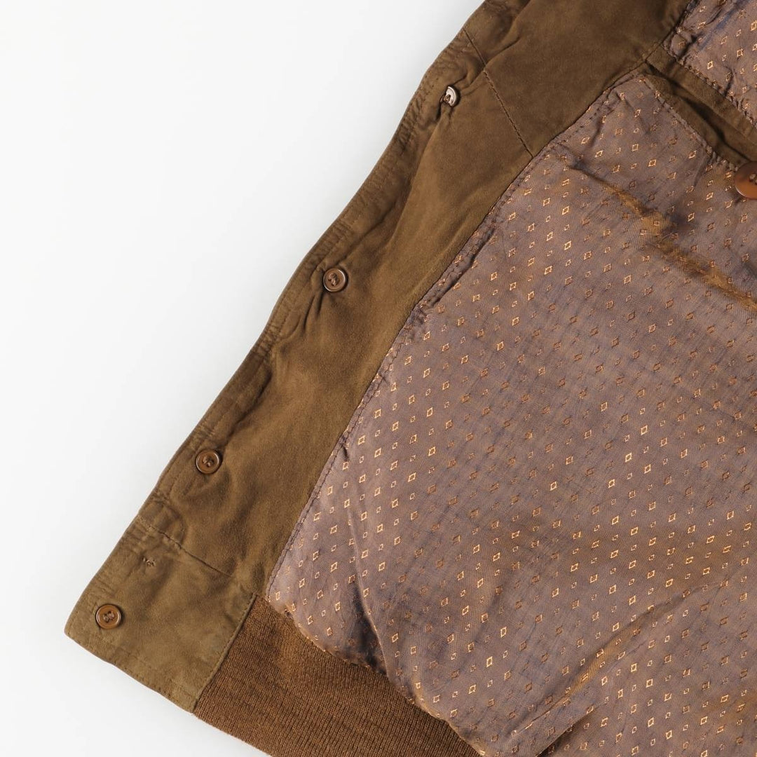 Vintage Balster Jacket, Suede Leather Blouson, Men's XL Genuine Leather Suede Leather brown type Vintage Second Hand