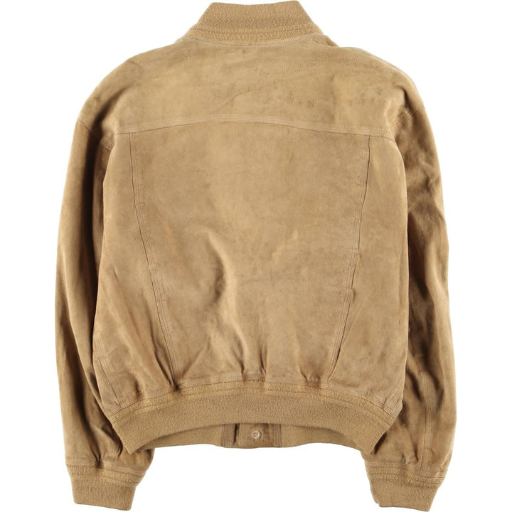 Tre Febbraio Balster Jacket, Suede Leather Blouson, Made in Italy, Men's Size M unclear Beige type Vintage Second Hand