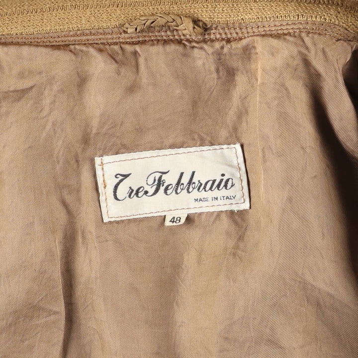 Tre Febbraio Balster Jacket, Suede Leather Blouson, Made in Italy, Men's Size M unclear Beige type Vintage Second Hand