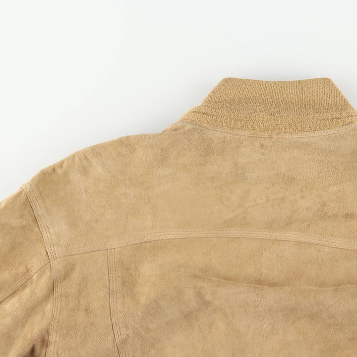 Tre Febbraio Balster Jacket, Suede Leather Blouson, Made in Italy, Men's Size M unclear Beige type Vintage Second Hand