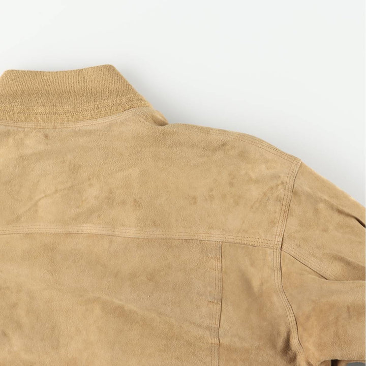 Tre Febbraio Balster Jacket, Suede Leather Blouson, Made in Italy, Men's Size M unclear Beige type Vintage Second Hand