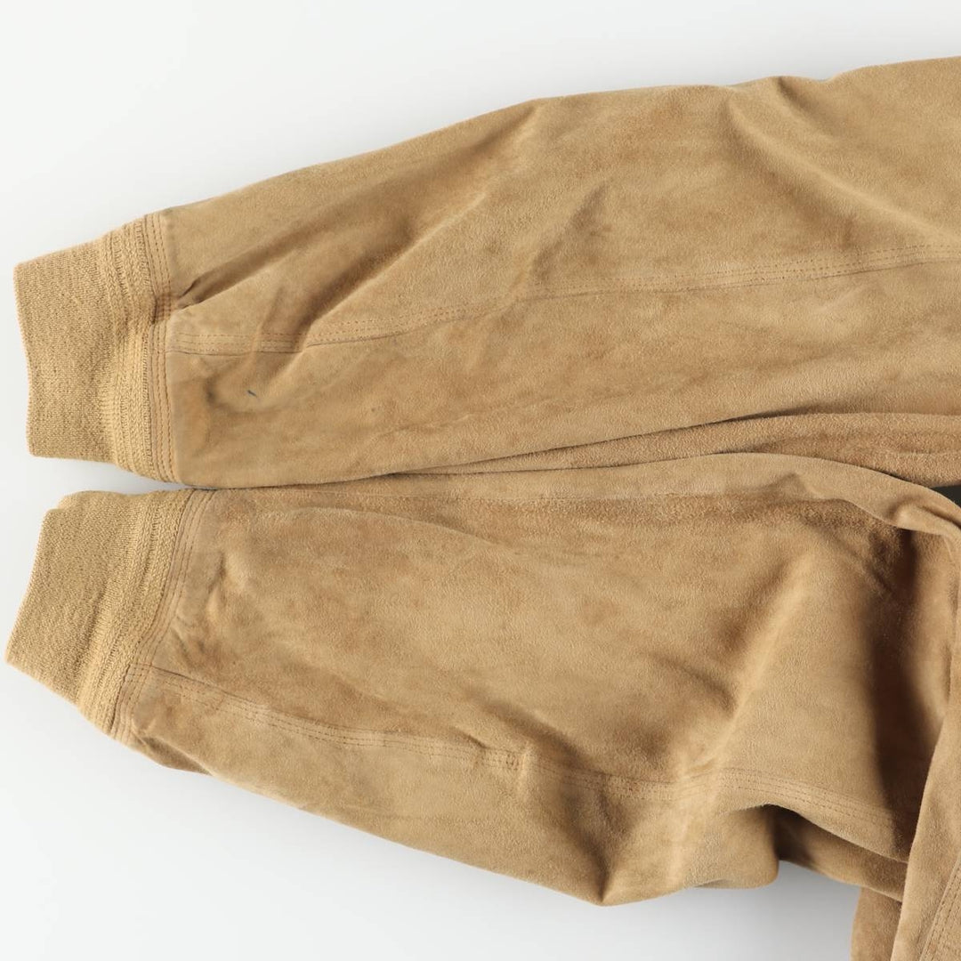 Tre Febbraio Balster Jacket, Suede Leather Blouson, Made in Italy, Men's Size M unclear Beige type Vintage Second Hand