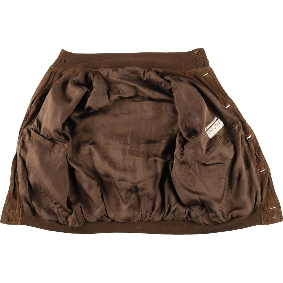 Balster Jacket, Suede Leather Blouson, Made in Italy, Men's XL genuine leather brown type Vintage Second Hand
