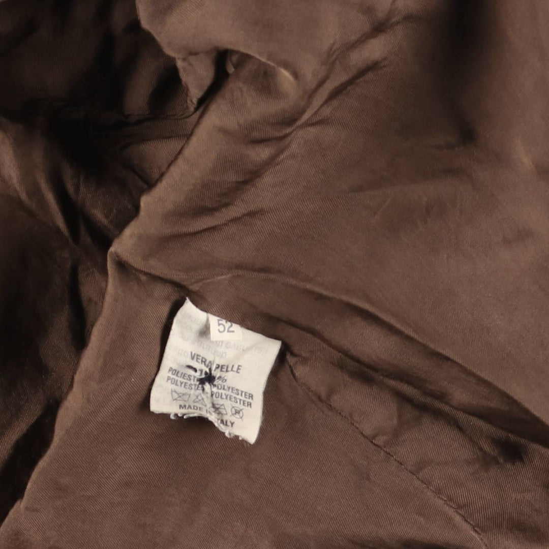 Balster Jacket, Suede Leather Blouson, Made in Italy, Men's XL genuine leather brown type Vintage Second Hand