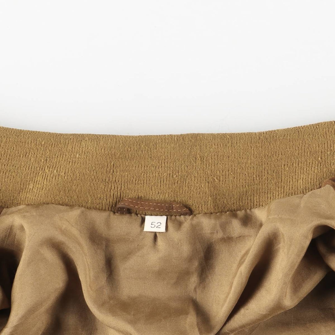 Suede leather blouson for men (size L) genuine leather brown type Vintage Second Hand