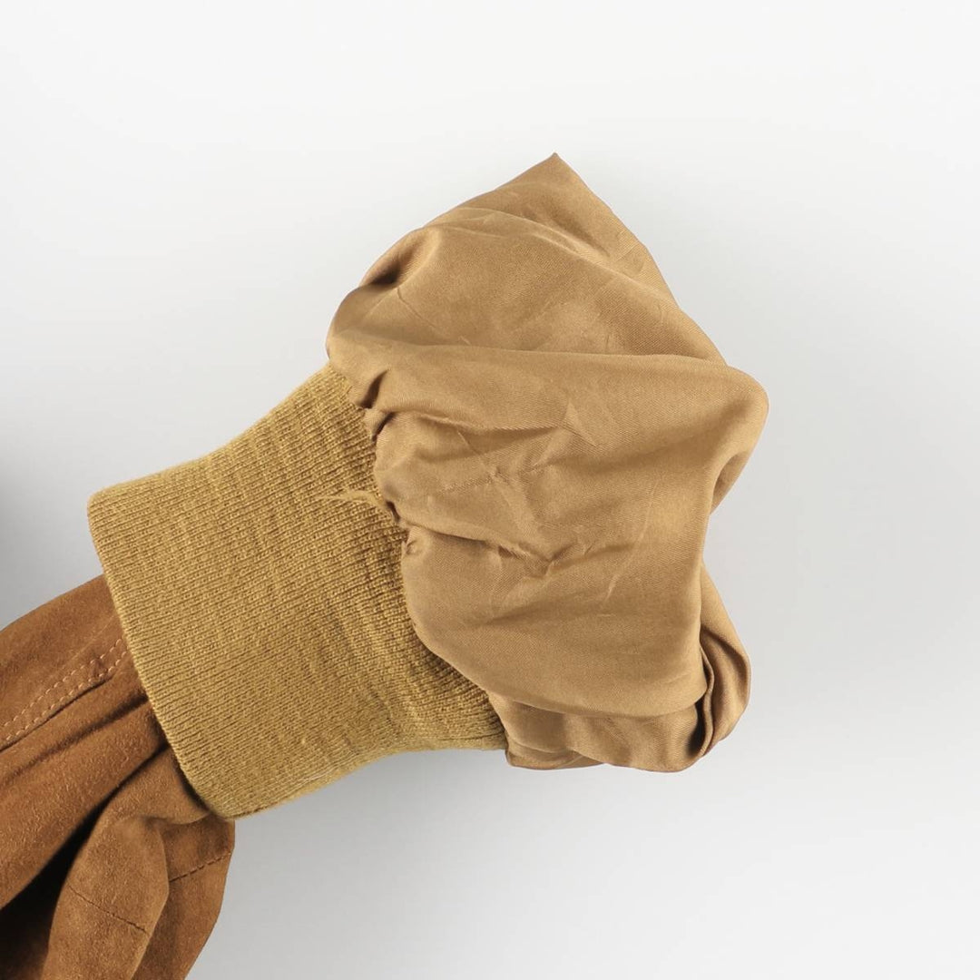 Suede leather blouson for men (size L) genuine leather brown type Vintage Second Hand