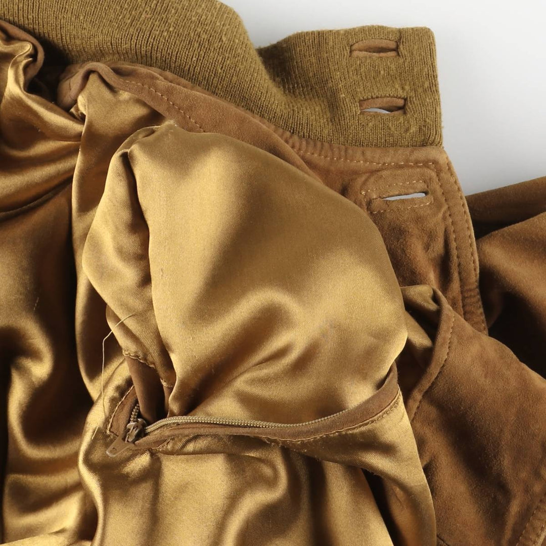Vintage Balster Jacket, Suede Leather Blouson, Men's Size L Genuine Leather Suede Leather beige type brown Vintage Second Hand