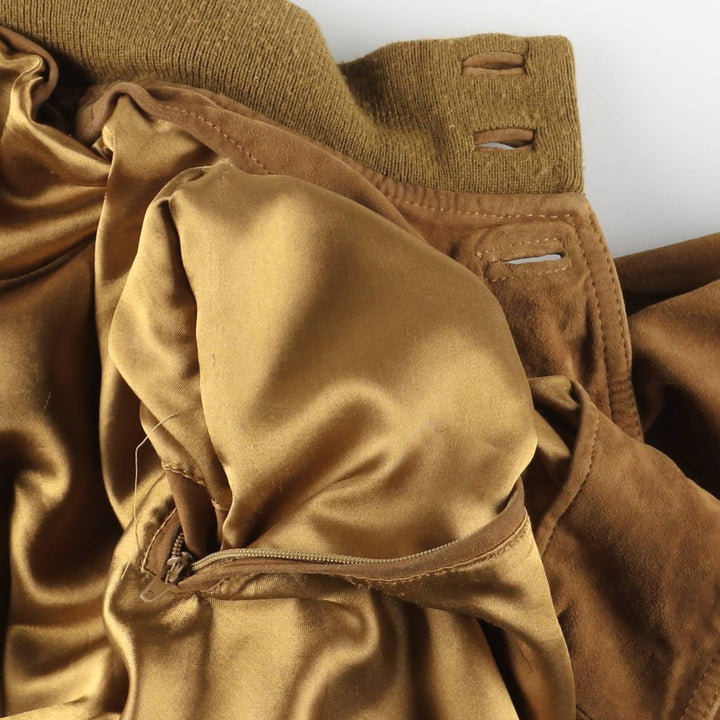 Vintage Balster Jacket, Suede Leather Blouson, Men's Size L Genuine Leather Suede Leather beige type brown Vintage Second Hand