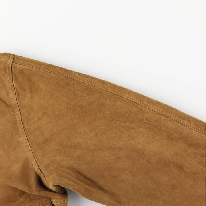 Vintage Balster Jacket, Suede Leather Blouson, Men's Size L Genuine Leather Suede Leather beige type brown Vintage Second Hand