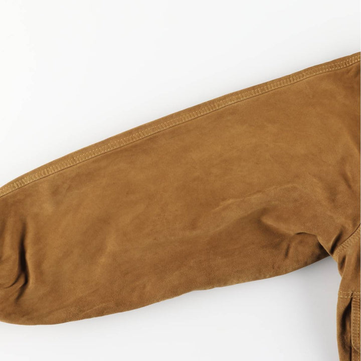 Vintage Balster Jacket, Suede Leather Blouson, Men's Size L Genuine Leather Suede Leather beige type brown Vintage Second Hand