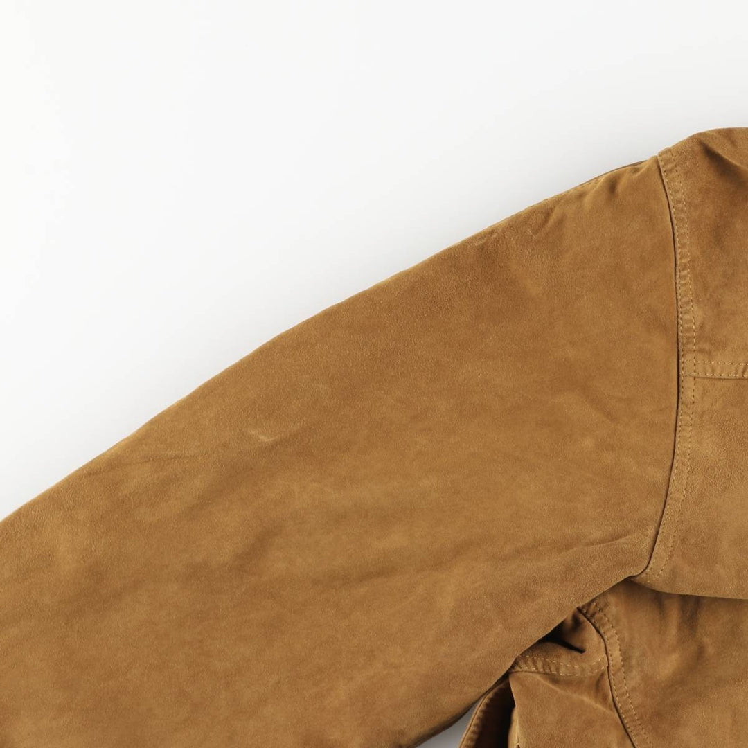 Vintage Balster Jacket, Suede Leather Blouson, Men's Size L Genuine Leather Suede Leather beige type brown Vintage Second Hand