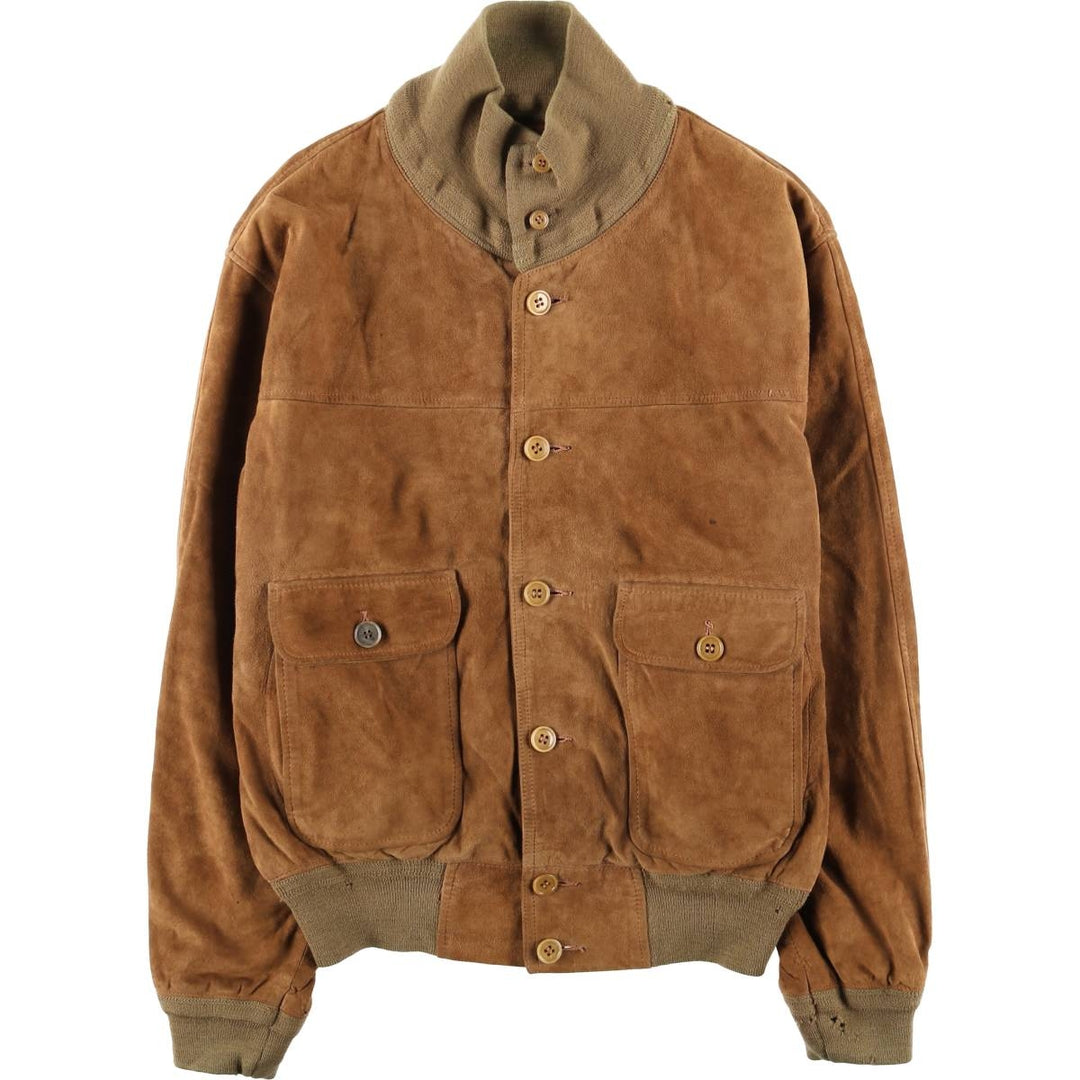 Vintage Balster Jacket, Suede Leather Blouson, Men's Size M unclear brown type Vintage Second Hand
