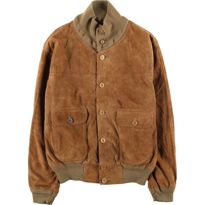 Vintage Balster Jacket, Suede Leather Blouson, Men's Size M unclear brown type Vintage Second Hand