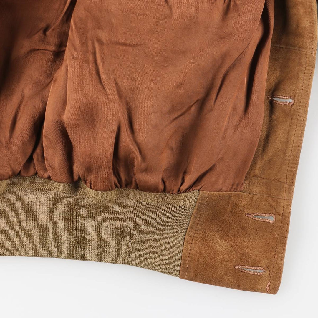 Vintage Balster Jacket, Suede Leather Blouson, Men's Size M unclear brown type Vintage Second Hand