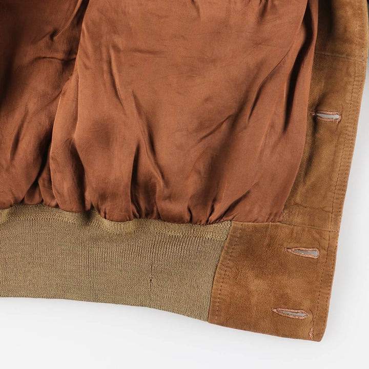 Vintage Balster Jacket, Suede Leather Blouson, Men's Size M unclear brown type Vintage Second Hand
