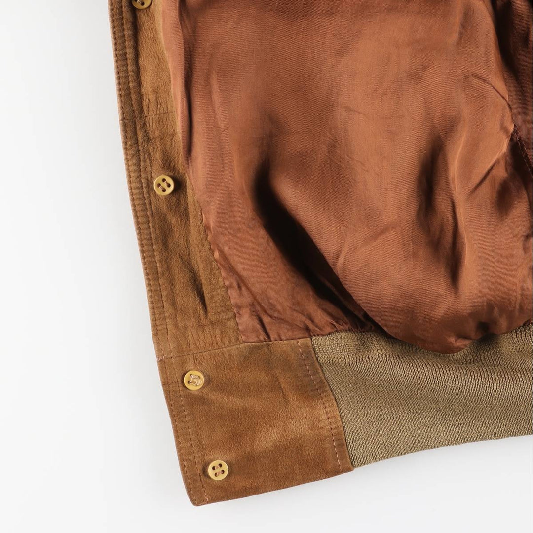Vintage Balster Jacket, Suede Leather Blouson, Men's Size M unclear brown type Vintage Second Hand
