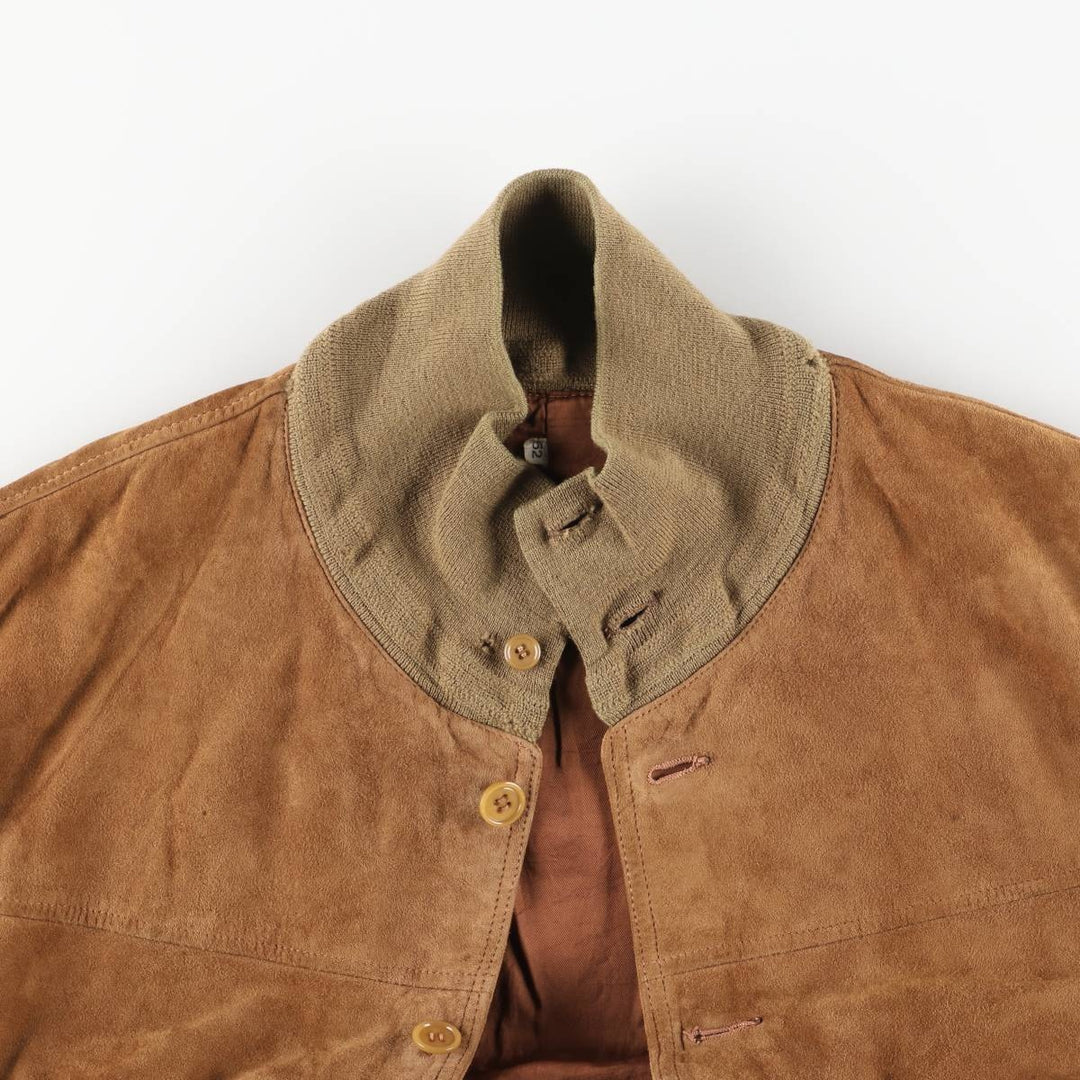 Vintage Balster Jacket, Suede Leather Blouson, Men's Size M unclear brown type Vintage Second Hand