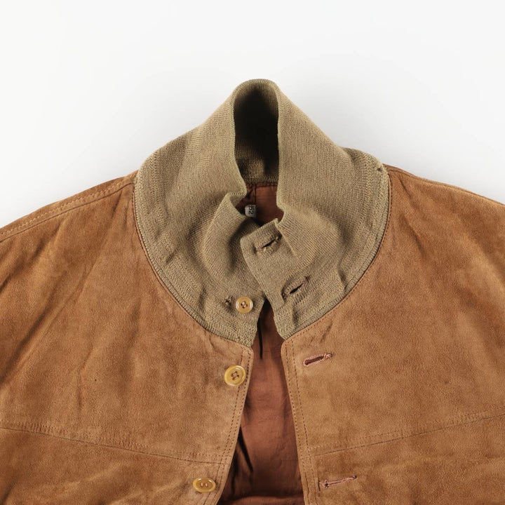 Vintage Balster Jacket, Suede Leather Blouson, Men's Size M unclear brown type Vintage Second Hand